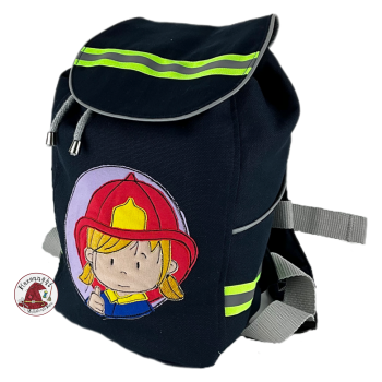 Kindergarten Rucksack + Turnbeutel „Feuerwehrmädchen“